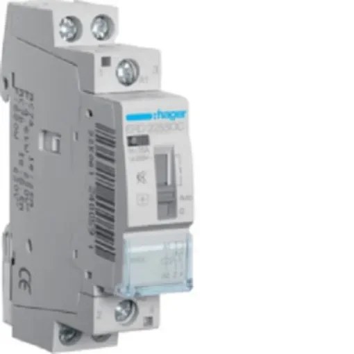 Hager ERD Contactor, 24 V Coil, 2-Pole, 25 A, 4.6 kW, 2NO - ERD225SDC product image