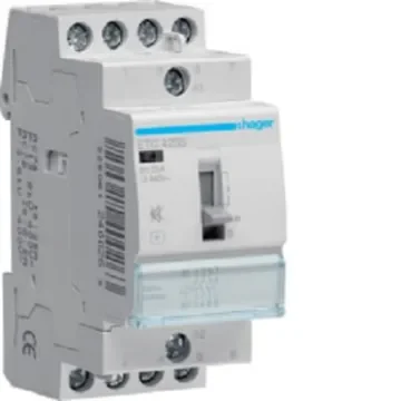 Hager ETC Contactor, 230 V Coil, 4-Pole, 25 A, 4.6 kW, 4NO - ETC425S product image