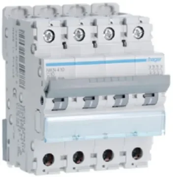 Hager Electronic Circuit Breaker 10A NKN, 4 channels - NKN410 product image