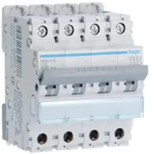 Hager Electronic Circuit Breaker 10A NKN, 4 channels - NKN410 product image