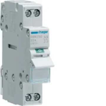 Hager SBN Series Modular Switch, (On)-Off, DIN Rail, NC/NO, 440V, IP20 - SBN232 product image