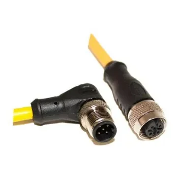 Mueller Electric Right Angle Male M12 to Straight Female M12 Sensor Actuator Cable, 10m - C5BC06M010 product image