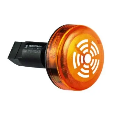 Werma 150 Series Yellow Continuous lighting Beacon, 115 V, Built-in Mounting, LED Bulb - 150.300.67 product image