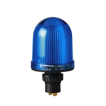 Werma 216 Series Blue Continuous lighting Beacon, 48 V, Built-in Mounting, Filament Bulb - 216.500.00 product image