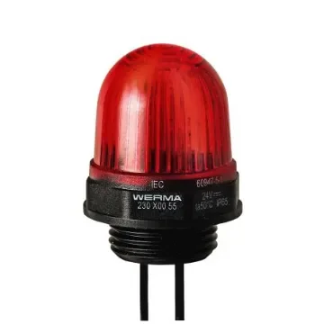 Werma 230 Series Red Continuous lighting Beacon, 115 V, Built-in Mounting, LED Bulb - 230.100.67 product image