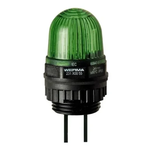 Werma 231 Series Green Continuous lighting Beacon, 230 V, Built-in Mounting, LED Bulb - 231.200.68 product image