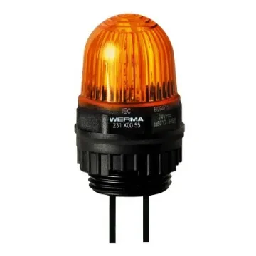 Werma 231 Series Yellow Continuous lighting Beacon, 12 V, Built-in Mounting, LED Bulb - 231.300.54 product image
