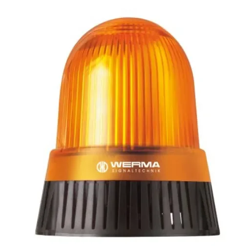 Werma 430 Series Yellow Sounder Beacon, 24 V, IP65, Base Mount, 114dB at 1 Metre - 430.300.75 product image