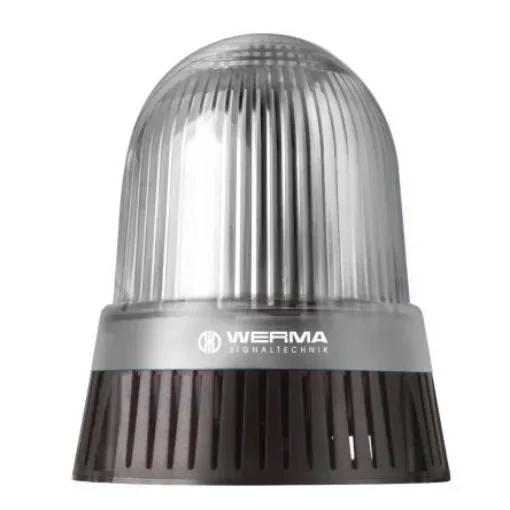 Werma 430 Series Clear Sounder Beacon, 24 V, IP65, Base Mount, 114dB at 1 Metre - 430.400.75 product image