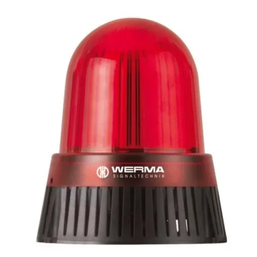 Werma 431 Series Red Sounder Beacon, 24 V, IP65, Base Mount, 114dB at 1 Metre - 431.100.75 product image