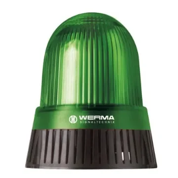 Werma 431 Series Green Sounder Beacon, 24 V, IP65, Base Mount, 114dB at 1 Metre - 431.200.75 product image