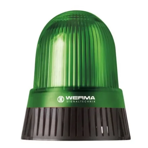 Werma 431 Series Green Sounder Beacon, 24 V, IP65, Base Mount, 114dB at 1 Metre - 431.200.75 product image