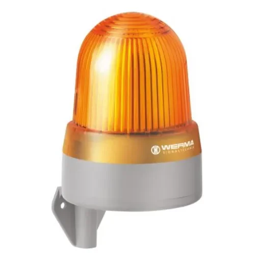 Werma 433 Series Yellow Sounder Beacon, 24 V, IP65, Wall Mount, 114dB at 1 Metre - 433.300.75 product image