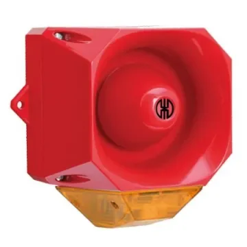 Werma 441 Series Red/Yellow Sounder Beacon, 230 V, IP65, Wall Mount, 98dB at 1 Metre - 441.030.68 product image
