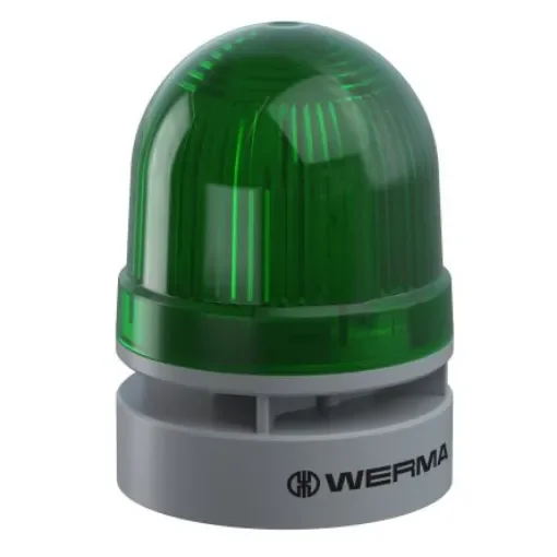 Werma 460 Series Green Sounder Beacon, 12 V, IP65, Wall Mount, 92dB at 1 Metre - 460.220.74 product image