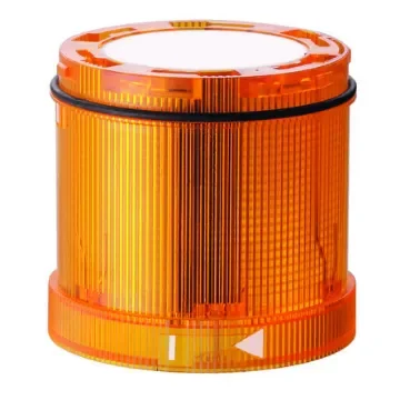 Werma KS72 Series Yellow EVS, Flashing Effect Flashing Light Element, 24 V, LED Bulb, DC - 647.320.55 product image