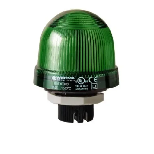 Werma 816 Series Green Continuous lighting Beacon, 115 V, Built-in Mounting, LED Bulb - 816.200.67 product image