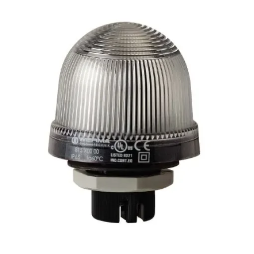 Werma 816 Series Clear Continuous lighting Beacon, 24 V, Built-in Mounting, LED Bulb - 816.400.55 product image