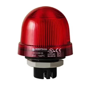 Werma 817 Series Red Flashing Beacon, 12 V, Built-in Mounting, Xenon Bulb - 817.100.54 product image