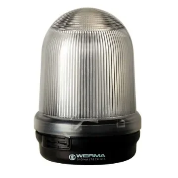 Werma 826 Series Clear Continuous lighting Beacon, 24 V, Base Mount, Incandescent Bulb - 826.410.55 product image