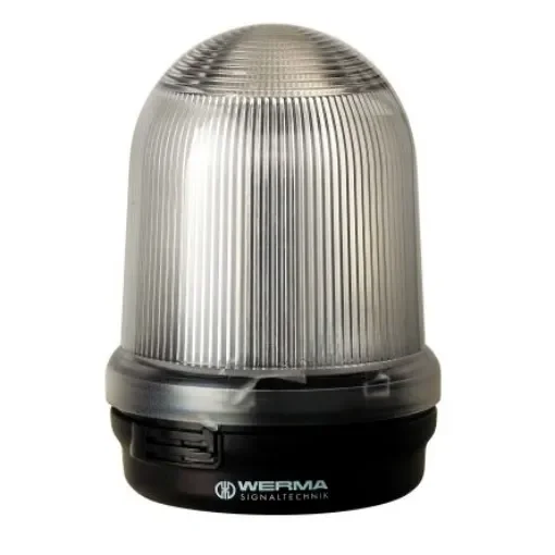 Werma 826 Series Clear Continuous lighting Beacon, 24 V, Base Mount, Incandescent Bulb - 826.410.55 product image