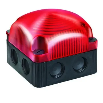 Werma 853 Series Red Continuous lighting Beacon, 48 V, Base Mount/ Wall Mount, LED Bulb - 853.100.66 product image