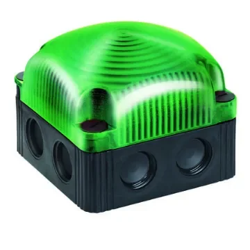Werma 853 Series Green Double Flashing Beacon, 24 V, Base Mount/ Wall Mount, LED Bulb, IP66, IP67 - 853.210.55 product image