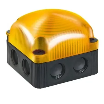 Werma 853 Series Yellow Flashing Beacon, 48 V, Base Mount/ Wall Mount, LED Bulb - 853.310.66 product image