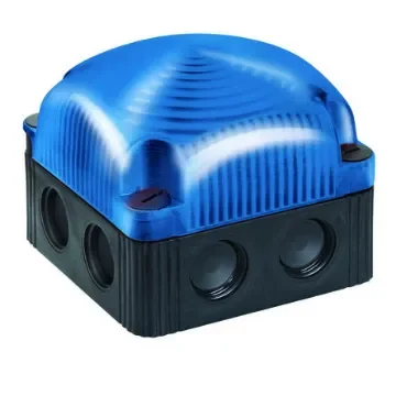 Werma 853 Series Blue Continuous lighting Beacon, 24 V, Base Mount/ Wall Mount, LED Bulb - 853.500.55 product image