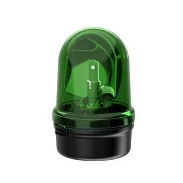Werma 885 Series Green Rotating Beacon, 24 V, Base Mount, LED Bulb - 885.230.75 product image