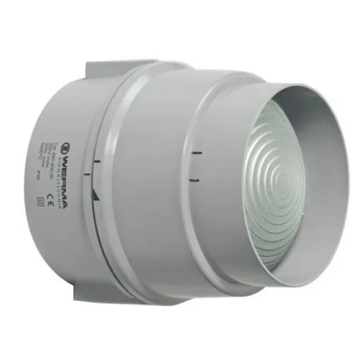 Werma 890 Series Yellow Continuous lighting Beacon, 24 V, Base Mount/ Wall Mount, LED Bulb - 890.320.55 product image