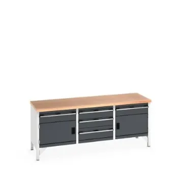 Bott Steel Workbench, 800kg Max Load, 840mm x 2000mm x 750mm - 41002064.11V product image