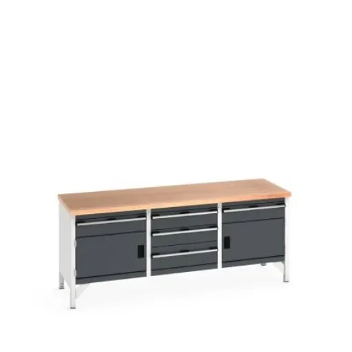 Bott Steel Workbench, 800kg Max Load, 840mm x 2000mm x 750mm - 41002064.19V product image