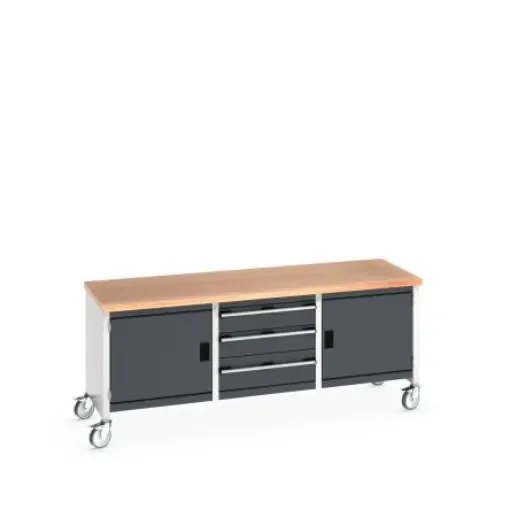 Bott Portable Steel Workbench, 300kg Max Load, 840mm x 2000mm x 750mm - 41002124.11V product image