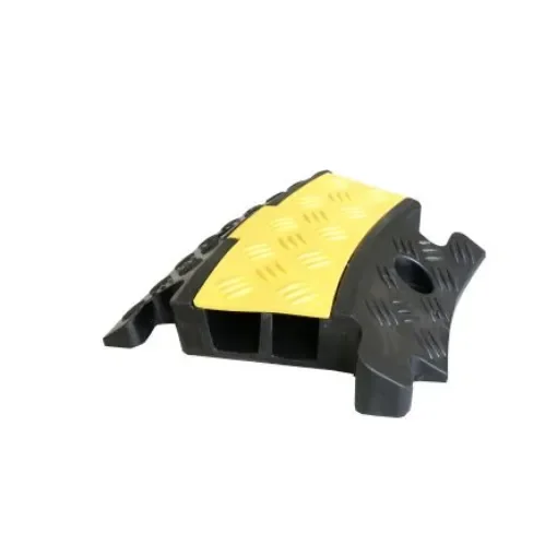 RS PRO 250mm Black/Yellow Cable Cover in Rubber, 38 x 35mm Inside dia. - 2522823 product image