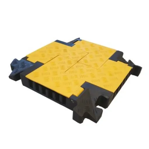 RS PRO 500mm Black/Yellow Cable Cover in Rubber, 25mm Inside dia. - 2522831 product image