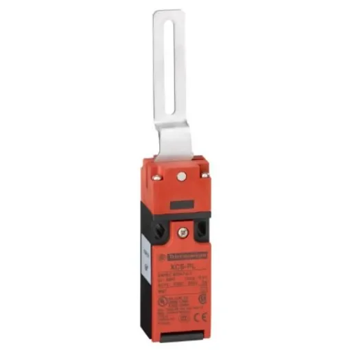 Telemecanique Sensors XCS Safety Interlock Switch, 2NC/1NO, Elbowed Flush Lever Actuator Included, Polyamide, Guard Lock - XCSPL981 product image