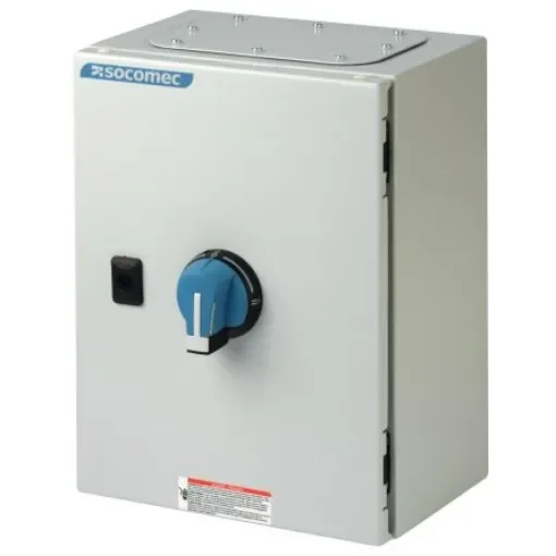 Socomec 3P Pole Wall Mount Changeover Switch - 100A Maximum Current, 45kW Power Rating, IP65 - 42145010 product image