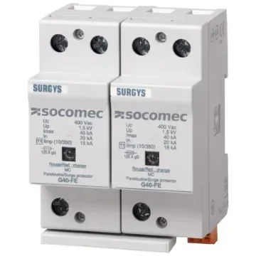 Socomec 1, 3 Phase Surge Arrester, 75kA, 1.5kV, DIN Rail Mount - 49810432 product image