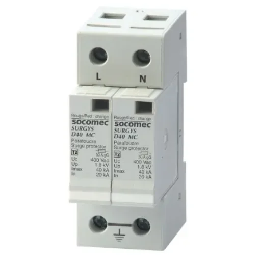 Socomec 1, 3 Phase Surge Arrester, 80kA, 1.8kV, DIN Rail Mount - 49821422 product image