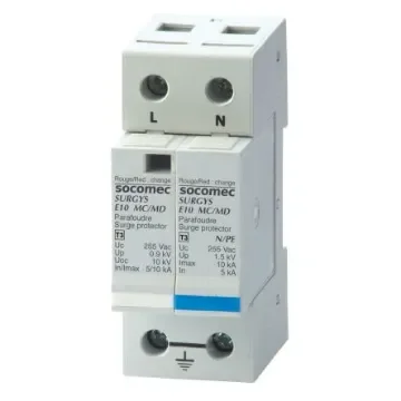 Socomec 1, 3 Phase Surge Arrester, 1.5kV, DIN Rail Mount - 49830199 product image