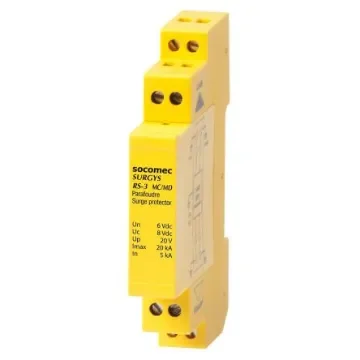 Socomec 1, 3 Phase Surge Arrester, 20kA, 30V (Volts), DIN Rail Mount - 49863020 product image
