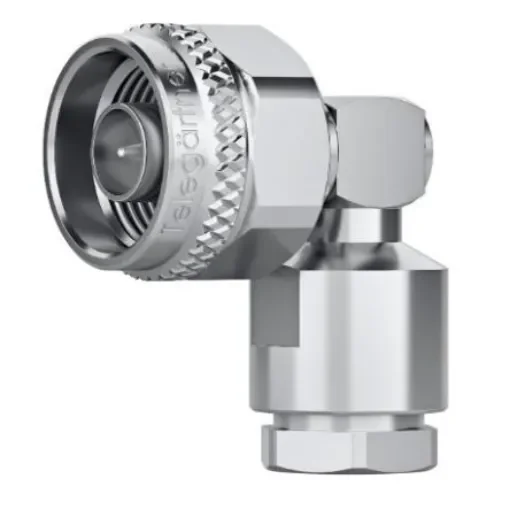 Telegartner Plug Cable Mount Circular Coaxial Connector, Solder Termination, Angle Body - J01020A0179 product image