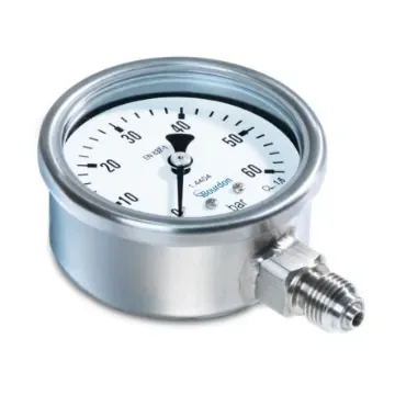 Bourdon G 1/4 Analogue Pressure Gauge 25bar Bottom Entry 63mm Outside Diameter - MEX3-D21.B26 product image