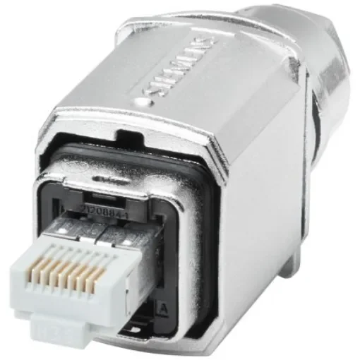 Siemens Plug Ethernet Connector, Cable Mount, Cat6a Straight 4 x 2 Port 8 -Way - 6GK19011BB216AA0 product image