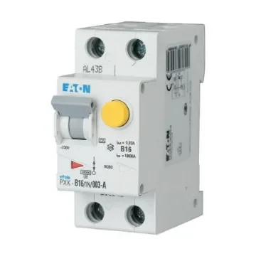 RCBO, 16A Current Rating, 1P + N Poles, 30mA Trip Sensitivity, Type D, xPole Range - 193534 PXK-D16/1N/003-F product image