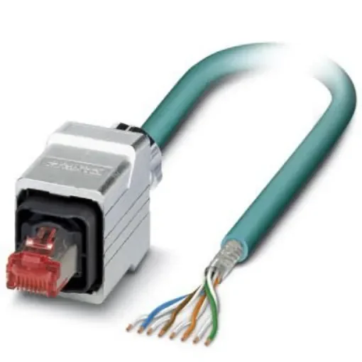 Phoenix Contact, 5m Cat6, Blue RJ45 to Male Unterminated, S/FTP Shielded, Terminated - 1415351 product image