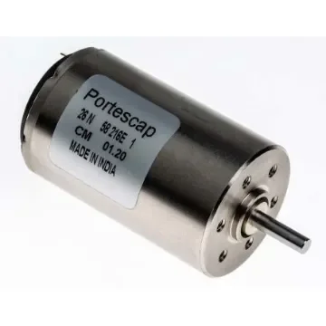Portescap Brushed DC Motor, 5.75 W, 12 V dc, 17.3 mNm, 4700 rpm, 3mm Shaft Diameter - 26N58-216E.1 product image