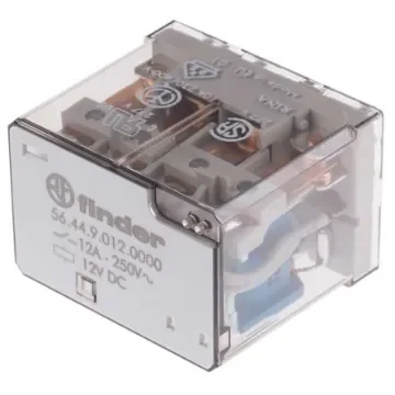 Finder PCB Mount Power Relay, 12V dc Coil, 12A Switching Current, 4PDT - 56.44.9.012.0000 product image