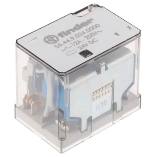Finder PCB Mount Power Relay, 24V dc Coil, 12A Switching Current, 4PDT - 56.44.9.024.0000 product image